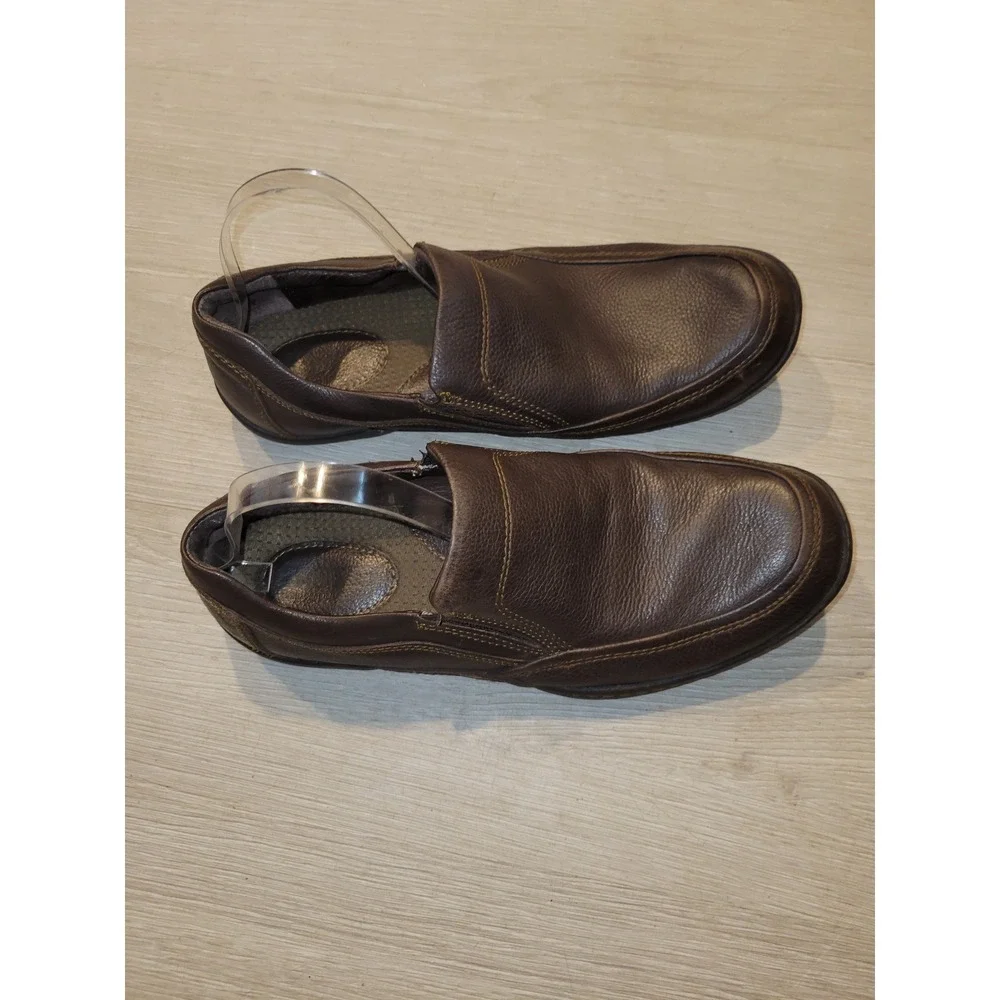 Born Mens Brown Leather driving Slip‎ On Loafers H13735 12M Casual Shoes office